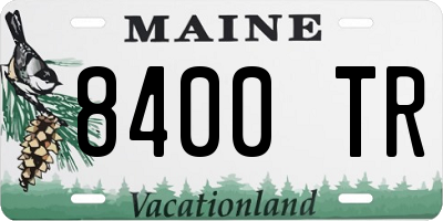 ME license plate 8400TR