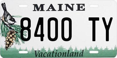 ME license plate 8400TY