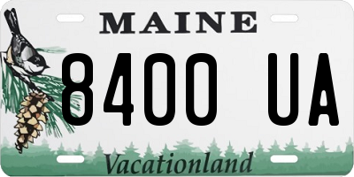 ME license plate 8400UA