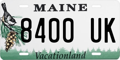 ME license plate 8400UK