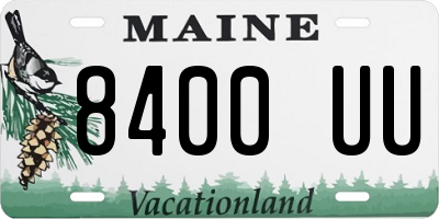 ME license plate 8400UU