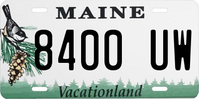 ME license plate 8400UW