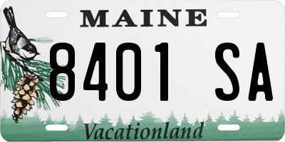 ME license plate 8401SA