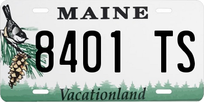 ME license plate 8401TS