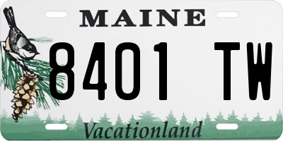 ME license plate 8401TW