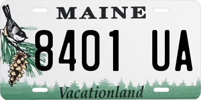 ME license plate 8401UA
