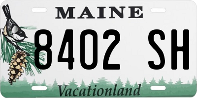 ME license plate 8402SH