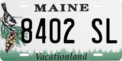 ME license plate 8402SL