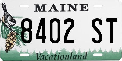 ME license plate 8402ST