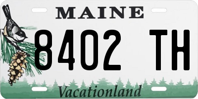 ME license plate 8402TH