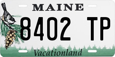 ME license plate 8402TP