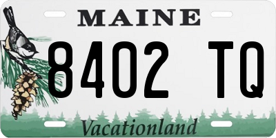 ME license plate 8402TQ