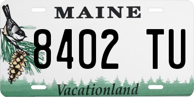 ME license plate 8402TU