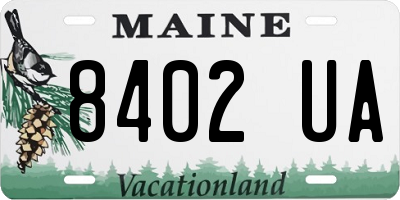 ME license plate 8402UA