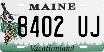 ME license plate 8402UJ