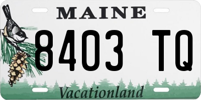 ME license plate 8403TQ