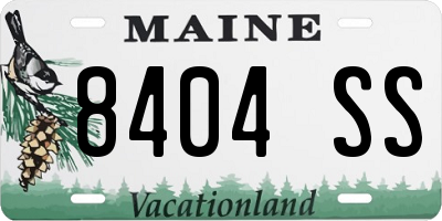 ME license plate 8404SS
