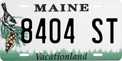 ME license plate 8404ST