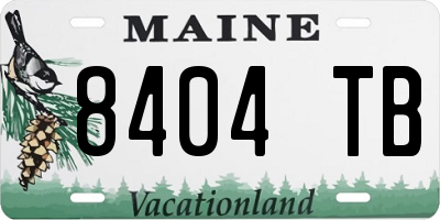 ME license plate 8404TB