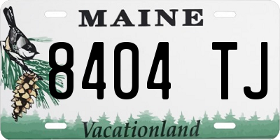 ME license plate 8404TJ