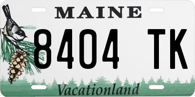 ME license plate 8404TK