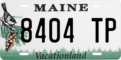 ME license plate 8404TP