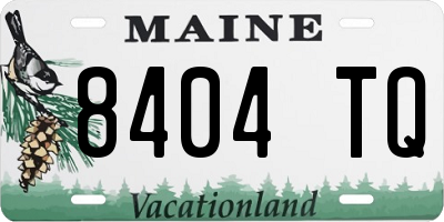 ME license plate 8404TQ