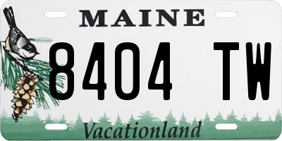 ME license plate 8404TW