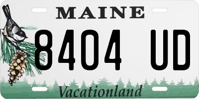 ME license plate 8404UD