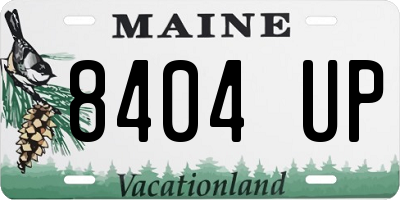 ME license plate 8404UP