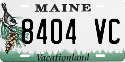 ME license plate 8404VC