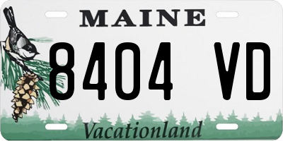 ME license plate 8404VD