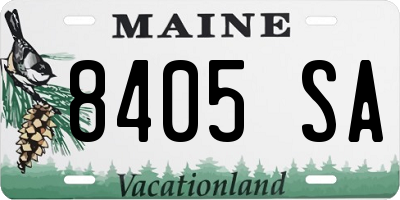 ME license plate 8405SA