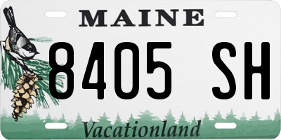 ME license plate 8405SH