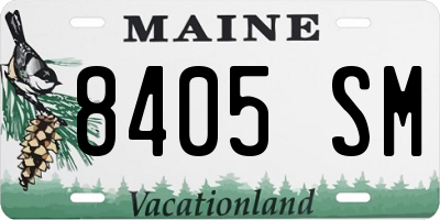 ME license plate 8405SM