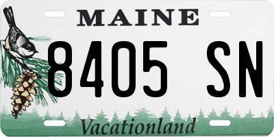 ME license plate 8405SN