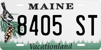 ME license plate 8405ST