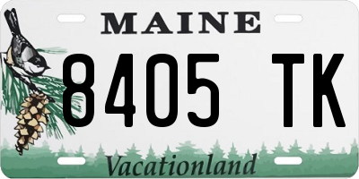 ME license plate 8405TK