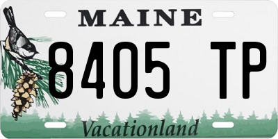 ME license plate 8405TP