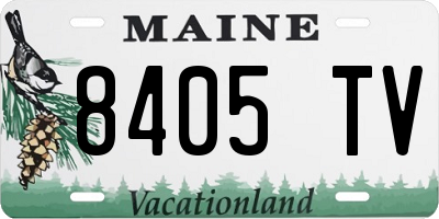 ME license plate 8405TV