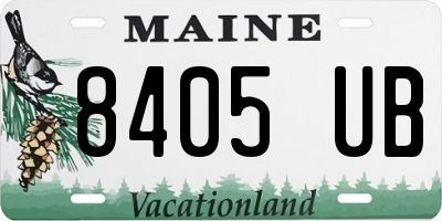 ME license plate 8405UB