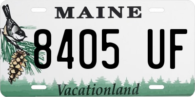 ME license plate 8405UF