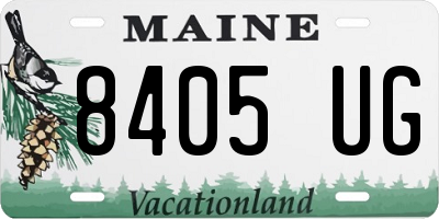 ME license plate 8405UG