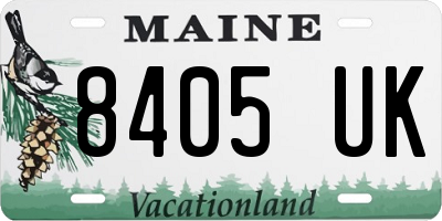 ME license plate 8405UK