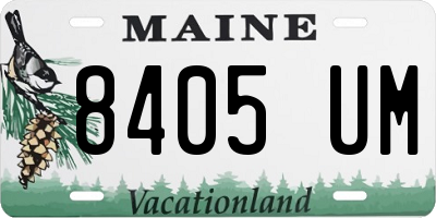 ME license plate 8405UM