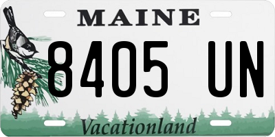 ME license plate 8405UN