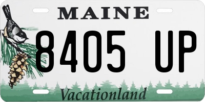 ME license plate 8405UP
