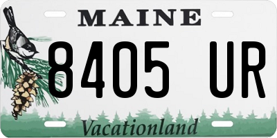 ME license plate 8405UR