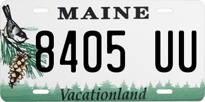 ME license plate 8405UU