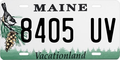 ME license plate 8405UV